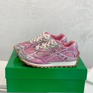 Bottega Veneta Silver Mesh Sneakers, Stylish and Eye - catching